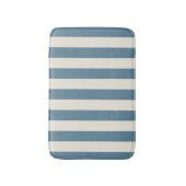 Blauw En Crème Verticale Strepen Badmat (Voorkant Verticaal)
