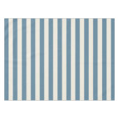 Blauw En Crème Verticale Strepen Tafelkleed (Voorkant (Horizontaal))