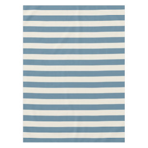 Blauw En Crème Verticale Strepen Tafelkleed
