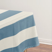 Blauw En Crème Verticale Strepen Tafelkleed (Voorbeeld)