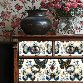 blauw en crème vlinder bloemenknutselen tissuepapier