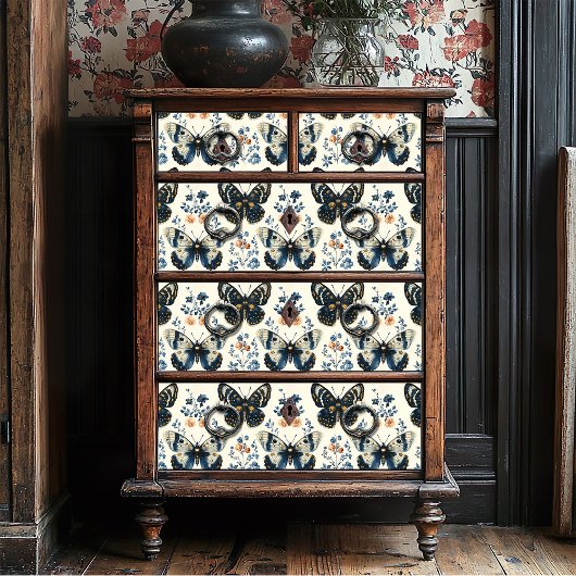 blauw en crème vlinder bloemenknutselen tissuepapier