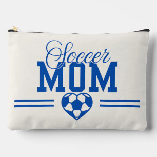 Blauw En Crème Voetbalmoeder Hartvormige Voetbal Etui