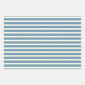 Blauw en crème Zee schildpadden en strepen Inpakpapier Vel (Voorkant 2)