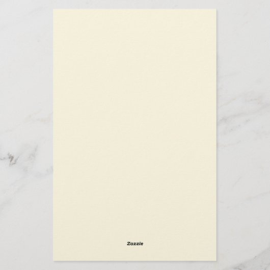 Blauw en crème Zee Turtle Monogram Briefpapier (Achterkant)