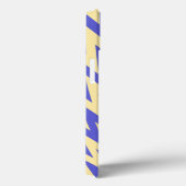 Blauw en Crème Zigzag Chevron Patroon Case-Mate iPhone Case (Achterkant / Rechts)