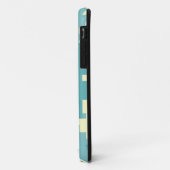 Blauw- en cyanpixelpatroon Case-Mate iPhone case (Achterkant/links)