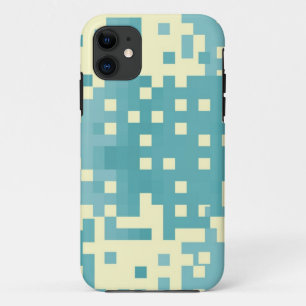 Blauw- en cyanpixelpatroon Case-Mate iPhone case