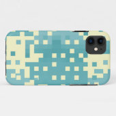 Blauw- en cyanpixelpatroon Case-Mate iPhone case (Achterkant (horizontaal))