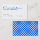 Blauw en donkergrijs visitekaartje (Voorkant / Achterkant)