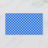 Blauw en donkergrijs visitekaartje (Achterkant)