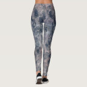 Blauw en dubbelzinnig Roos Roze Abstracte Waterver Leggings (Achterkant)