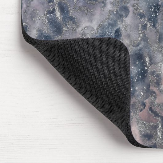 Blauw en dubbelzinnig Roos Roze Abstracte Waterver Muismat (Hoek)