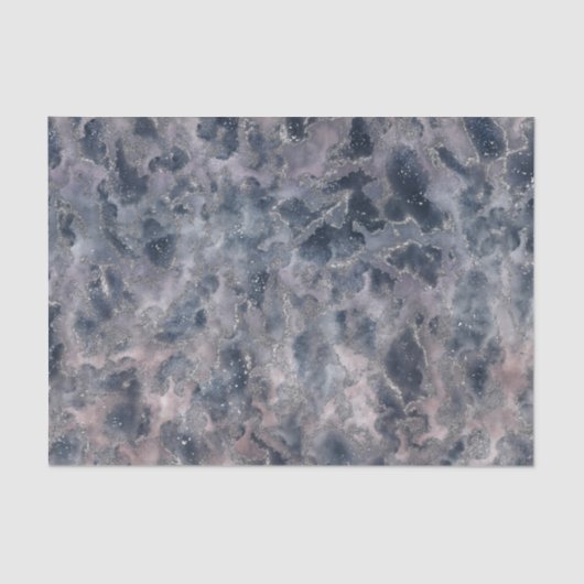 Blauw en dubbelzinnig Roos Roze Abstracte Waterver Tissuepapier (Voorkant)