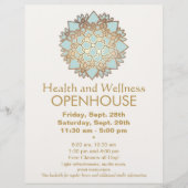 Blauw en Faux Gold Leaf Health and Wellness Flyer (Voorkant)