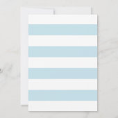 Blauw en Faux Gold Stripes Boy Baby shower Kaart (Achterkant)