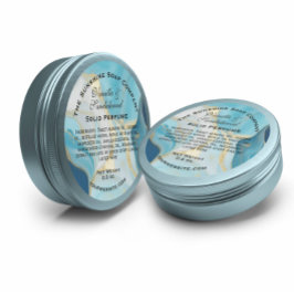 Blauw en Faux Goud Marmeren zeep cosmetisch Ronde Sticker