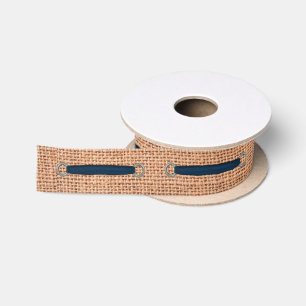 Blauw- en Faux-koolstof Satijnen Lint