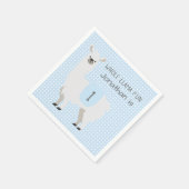 Blauw en fijn Kind 1e verjaardag Servet (Hoek)