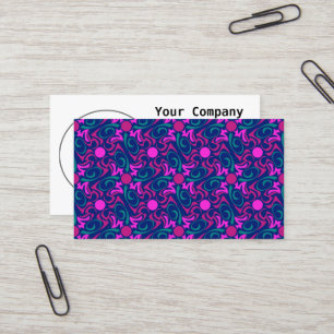 Blauw en Fuchsia roze ster naadloze vectorpatronen Visitekaartje