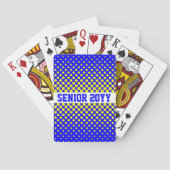 Blauw en Geel 2025 High School Senior Pokerkaarten (Achterkant)