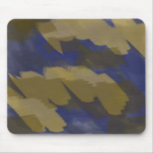 Blauw en geel abstract muismat