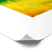 Blauw en geel abstract schilderij poster (Hoek)