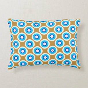 Blauw en geel accent kussen