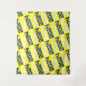 Blauw en geel Afstuderen achtergrond Wandkleed (Voorkant)