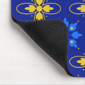 Blauw en geel Azulejo Muismat (Hoek)