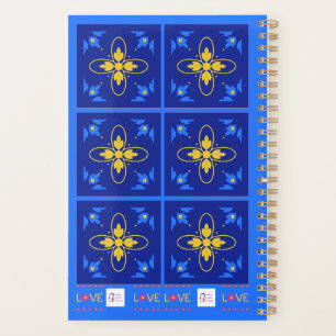 Blauw en geel Azulejo Planner