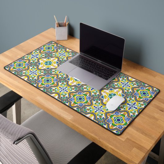 💛 💙 blauw en geel Azulejos Bureaumat (Kantoor 2)
