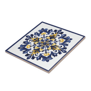 💛💙 Blauw en geel, Azulejos Tegeltje