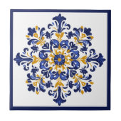 💛💙 Blauw en geel, Azulejos Tegeltje (Voorkant)