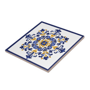 💛💙 Blauw en geel, Azulejos Tegeltje