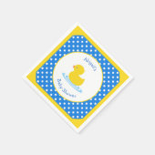 Blauw en geel Baby shower Aangepaste luiers Servet (Hoek)