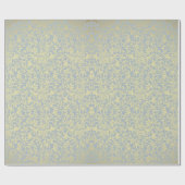 Blauw en Geel Bloemen Cadeau Cadeaupapier (Vlak)