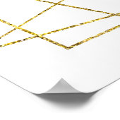 Blauw en Geel Bloemen Verjaardagsfeest Welkomstbor Poster (Hoek)