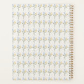 Blauw en Geel Bloemspiraal Notitieboek (Achterkant)