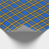 Blauw en geel cadeaupapier (Hoek)