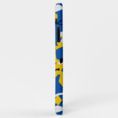 Blauw en Geel Camo Case-Mate iPhone Case (Achterkant/rechts)