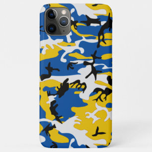 Blauw en Geel Camo Case-Mate iPhone Case