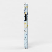 Blauw en geel daisy patroon Case-Mate iPhone case (Achterkant/rechts)