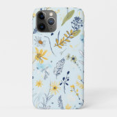 Blauw en geel daisy patroon Case-Mate iPhone case (Achterkant)