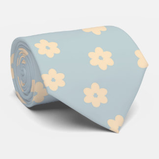 Blauw en geel deegschilderpatroon stropdas