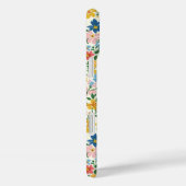 Blauw en Geel Ditsy Bloemen Monogram Case-Mate iPhone Case (Achterkant / Rechts)