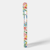 Blauw en Geel Ditsy Bloemen Monogram Case-Mate iPhone Case (Achterkant / Links)