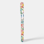 Blauw en Geel Ditsy Bloemen Monogram Case-Mate iPhone Case (Achterkant / Links)