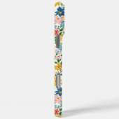 Blauw en Geel Ditsy Bloemen Monogram Case-Mate iPhone Case (Achterkant / Rechts)