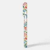 Blauw en Geel Ditsy Bloemen Monogram Case-Mate iPhone Case (Achterkant / Links)